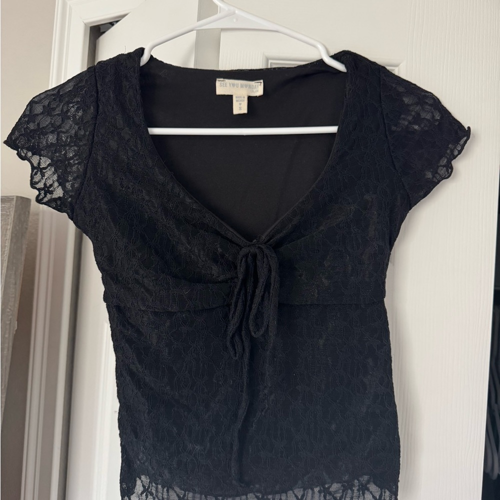 Black Lace Top